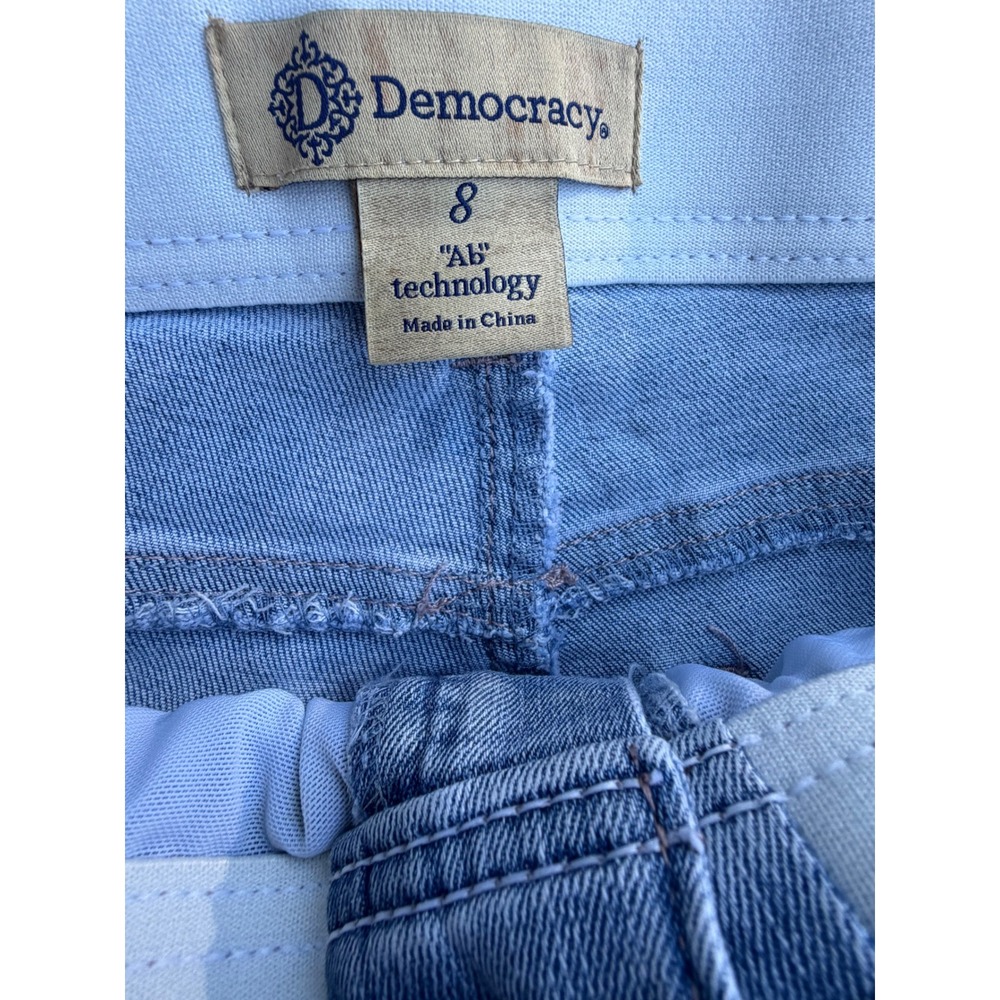 Democracy Ab Solution Tech Straight Leg Jeans Womens 8 Blue EUC Stretch Denim - Picture 3 of 8